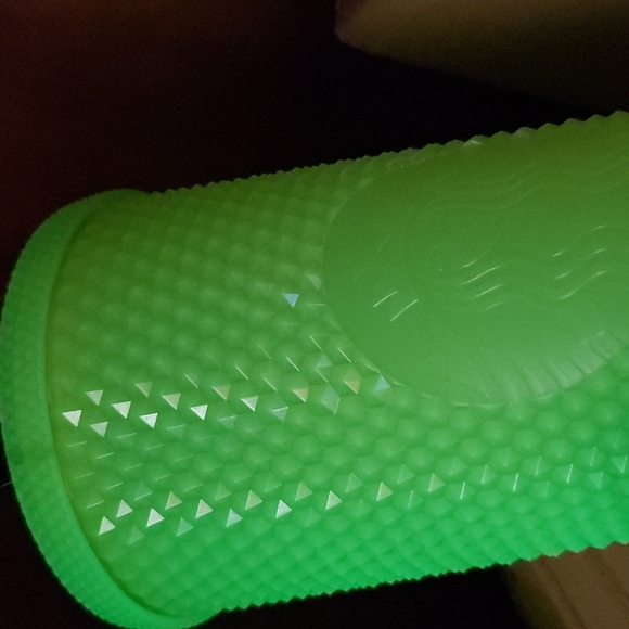 Starbucks Fall 2022 Glow in the dark Lemongrass bling 24 oz. & 16 oz Cold Cup - Picture 6 of 7
